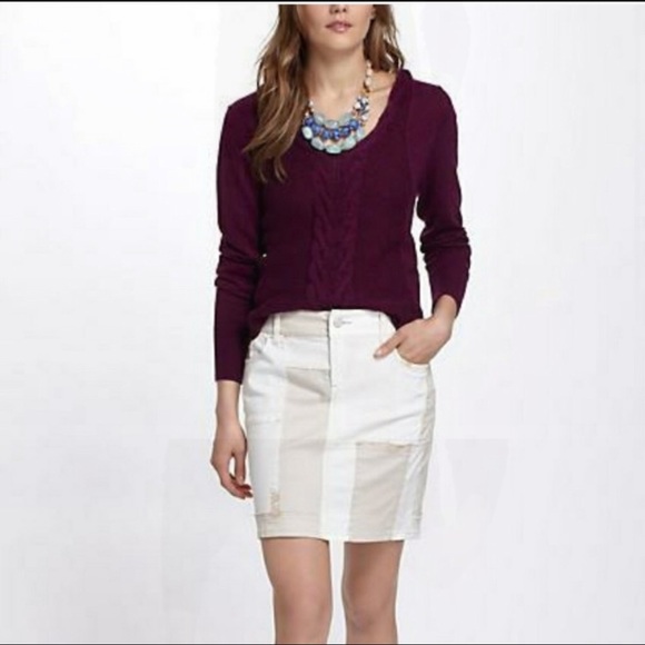 Anthro pilcro & the letterpress corduroy patchwork mini skirt - Picture 3 of 12